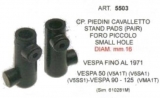 ART.5503-Coppia piedini cavalletto VESPA FINO AL 1971-VESPA 50-90-125- DIAM.mm.16